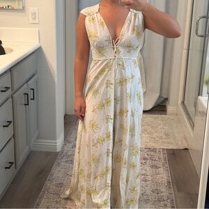 Vintage Yellow Floral Chemise